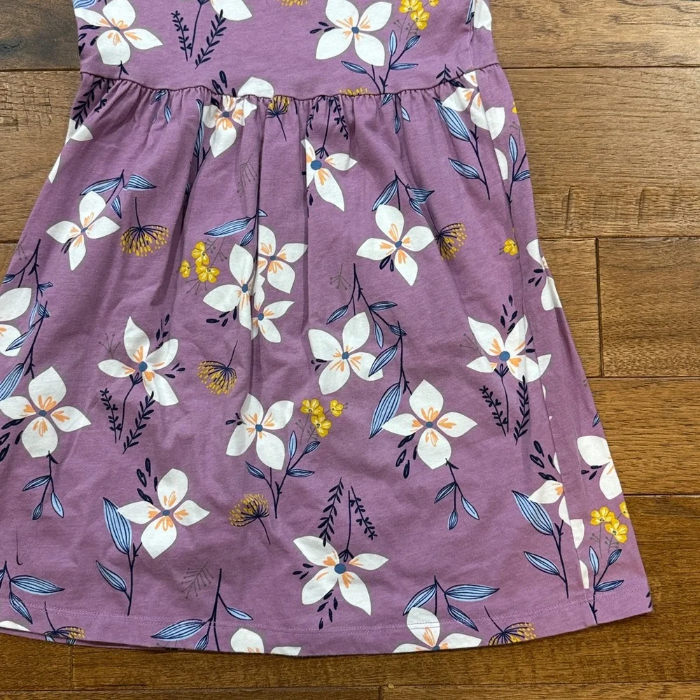 Carter’s Kid Girls Short-Sleeve Flowered Purple Dress - Size 10/10A